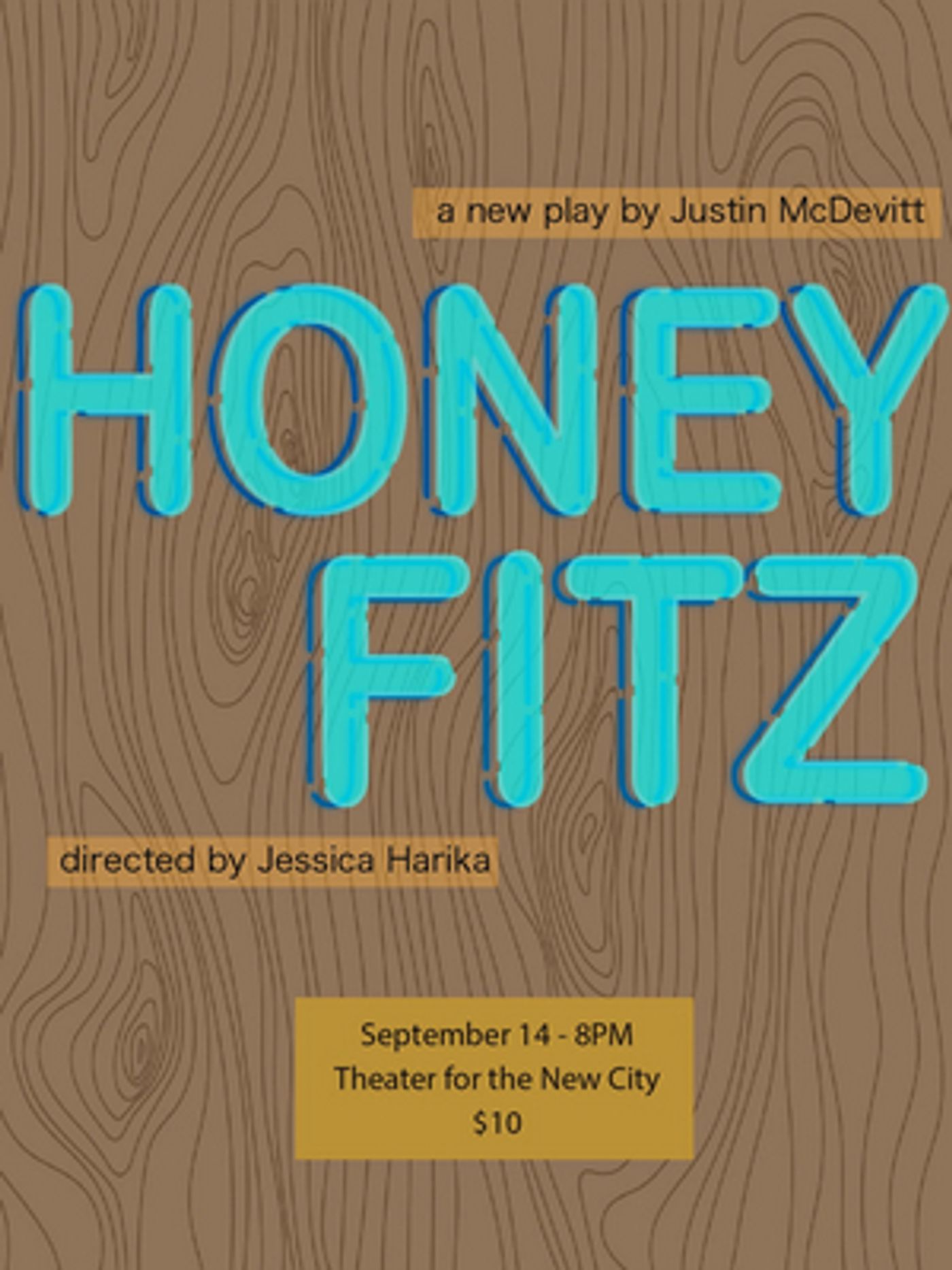 Theater For The New City To Present Fourth Public Reading Of Justin McDevitt's Play HONEY FITZ  Image