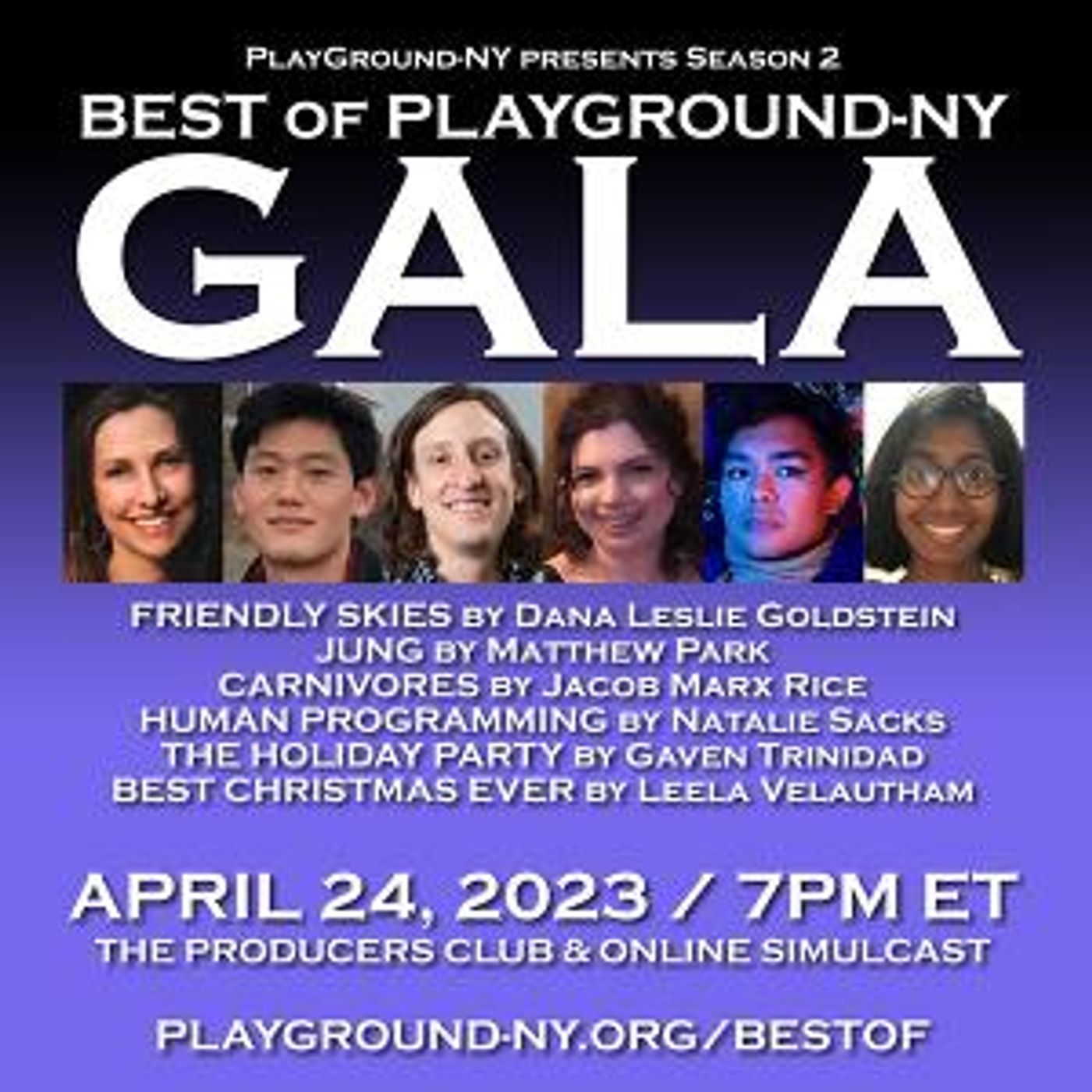 PlayGround-NY Concludes Season 2 In-Person With BEST OF PLAYGROUND New York Gala!  Image