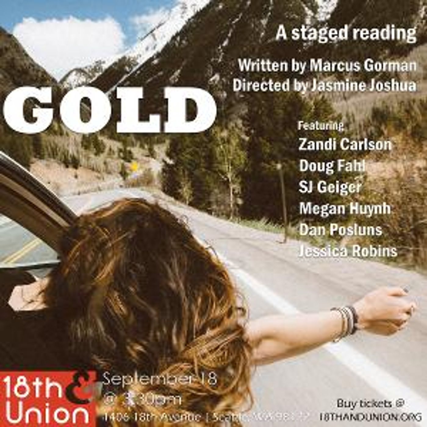 Staged Reading of GOLD: A New Play to be Presented as Part of 18th & Union's 2022 Portable Performance Festival  Image