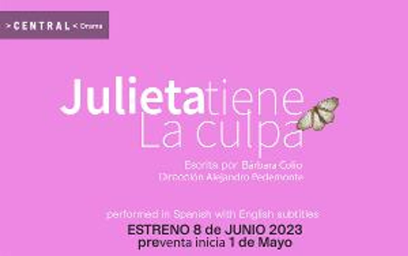 JULIETA TIENE LA CULPA to be Presented at Ground floor Theater This Summer  Image