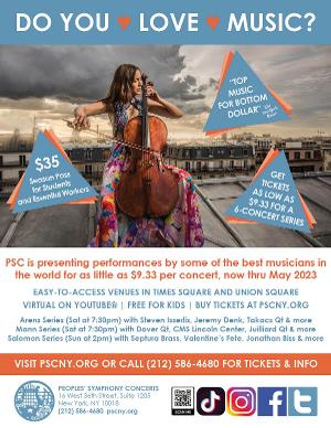 Peoples' Symphony Concerts Announces 2022-23 Season, In-Person & Virtual  Image