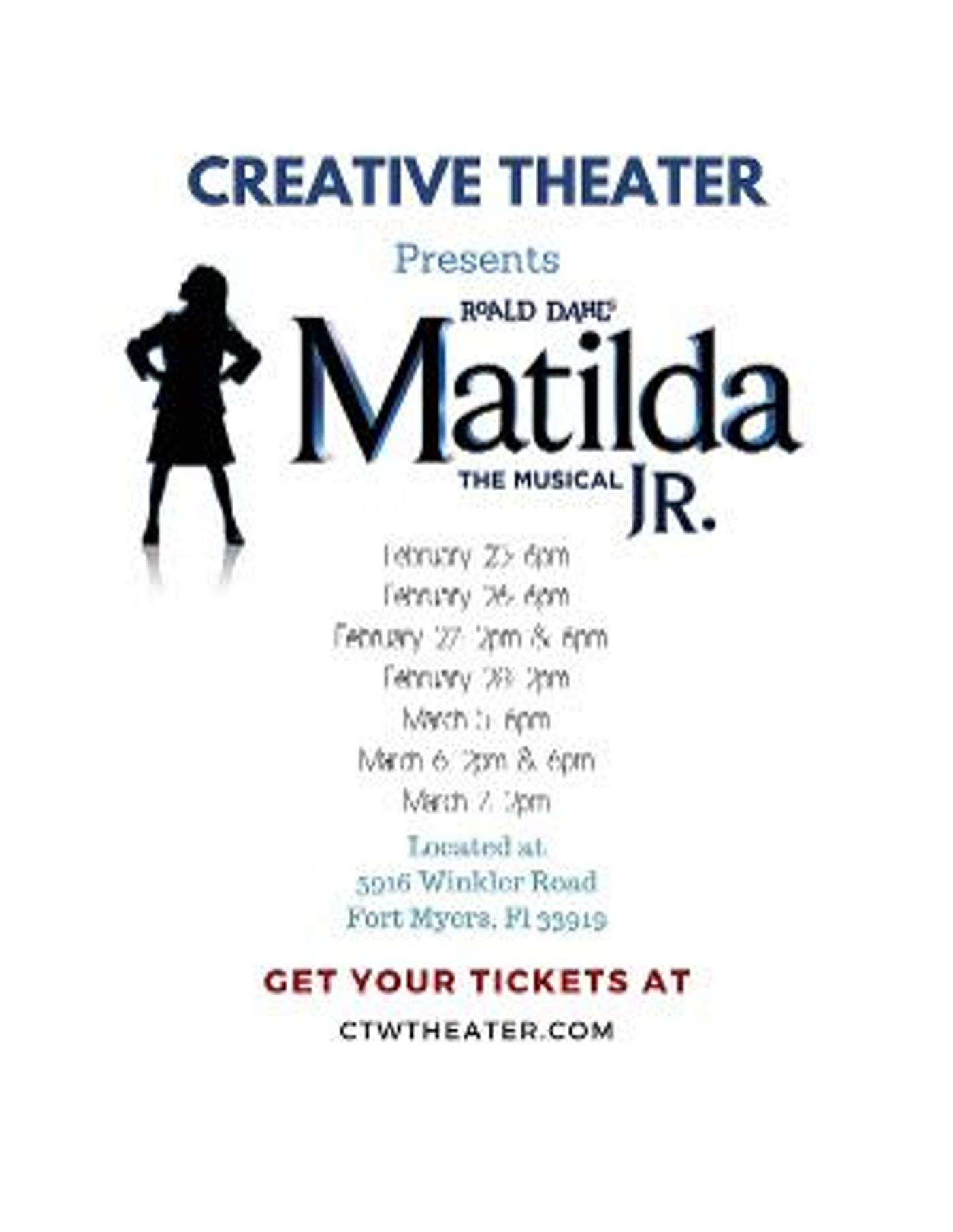 Creative Theater Workshop Presents MATILDA THE MUSICAL JR.  Image