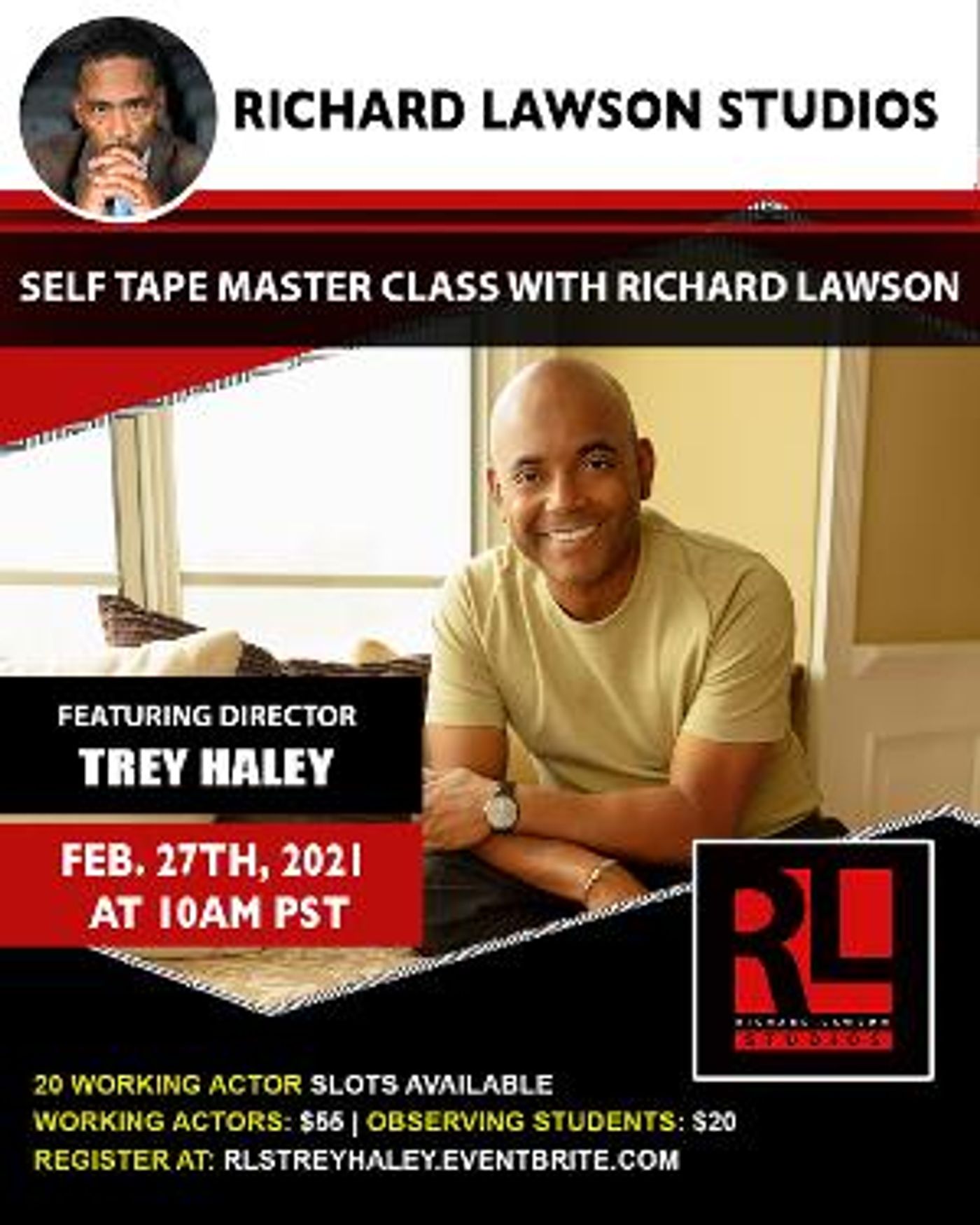 The Richard Lawson Studios Master Class Series  Returns With Director Trey Haley  Image