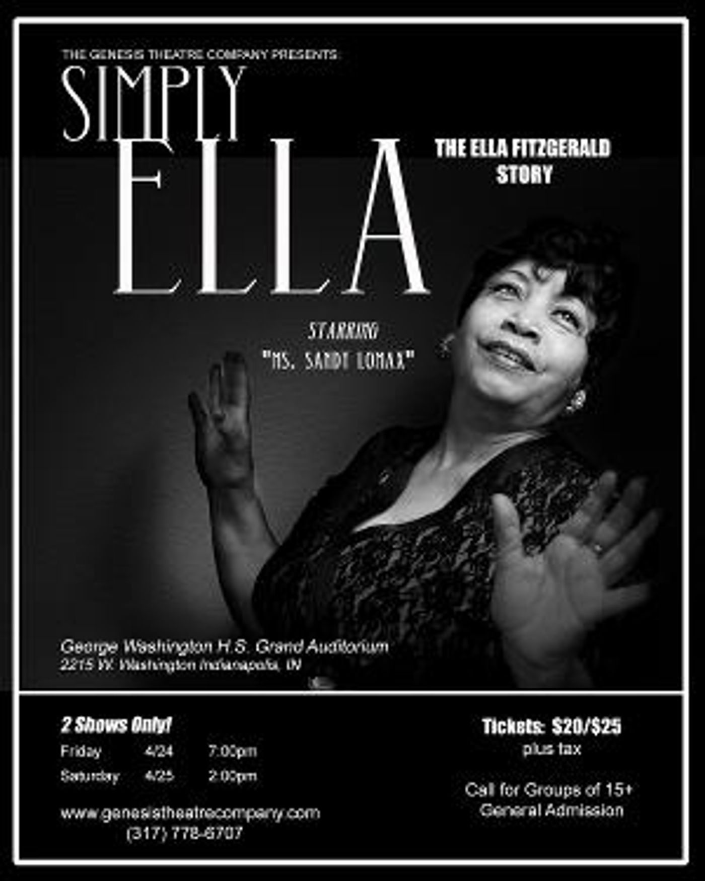 The Genesis Theatre Company Presents SIMPLY, ELLA  Image