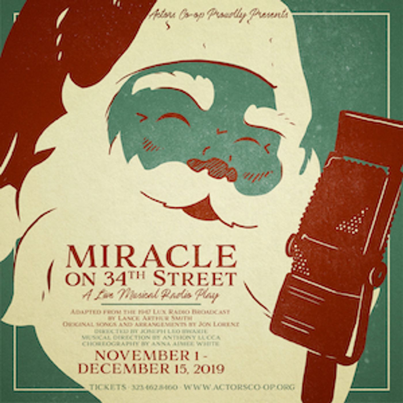 MIRACLE ON 34TH STREET: A Live Musical Radio Play Has LA Premiere At Actors Co-op, 11/1  Image