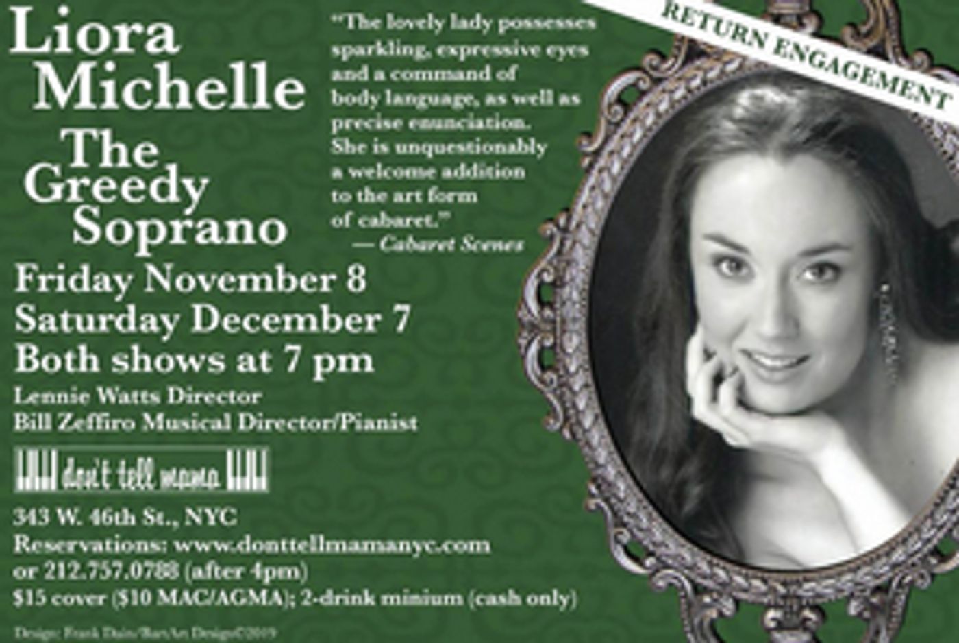 Liora Michelle Returns To Don't Tell Mama Next Month  Image