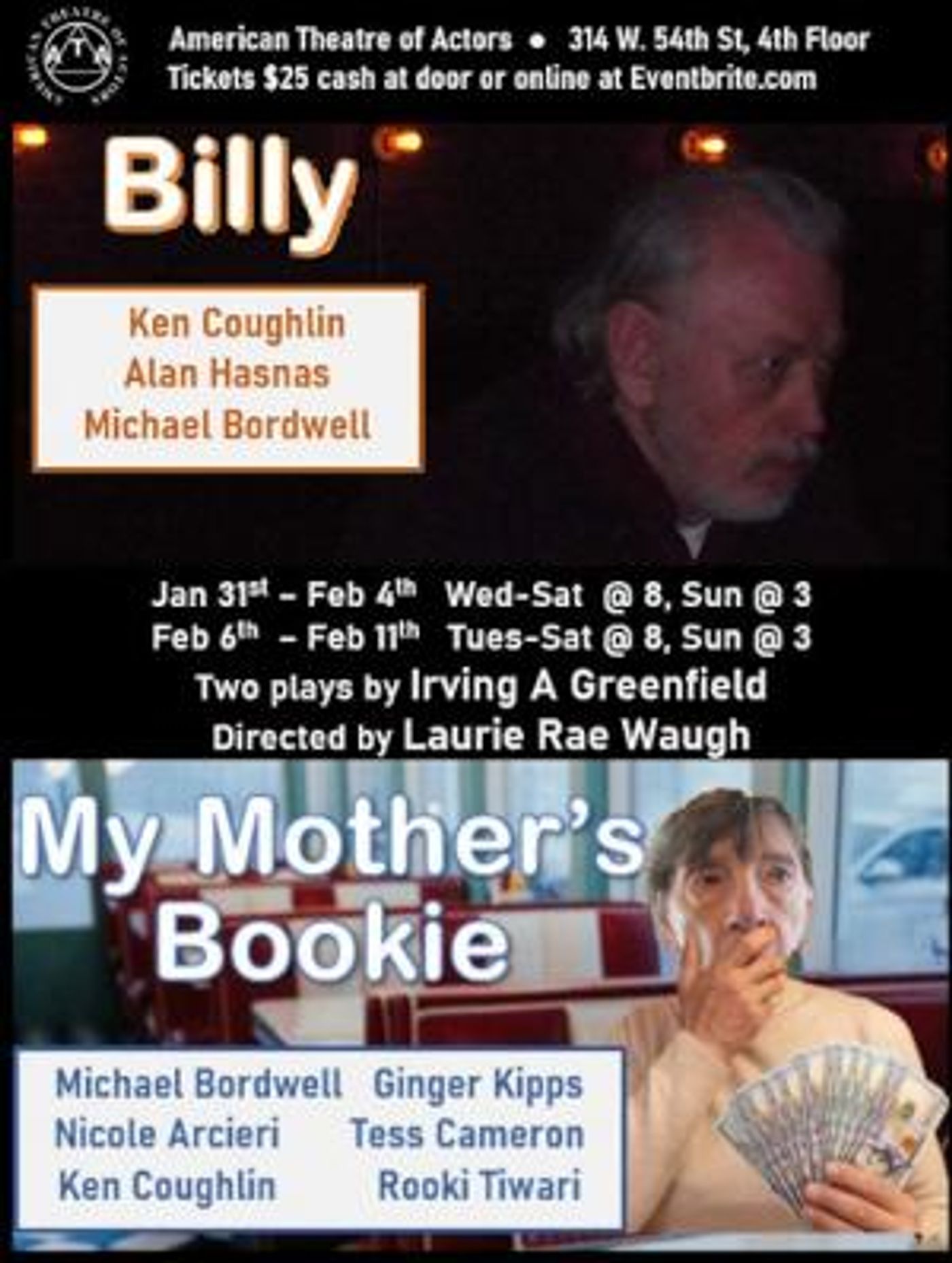 Two Rare Greenfield Plays BILLY & MY MOTHER'S BOOKIE To Be Produced At The ATA  Image