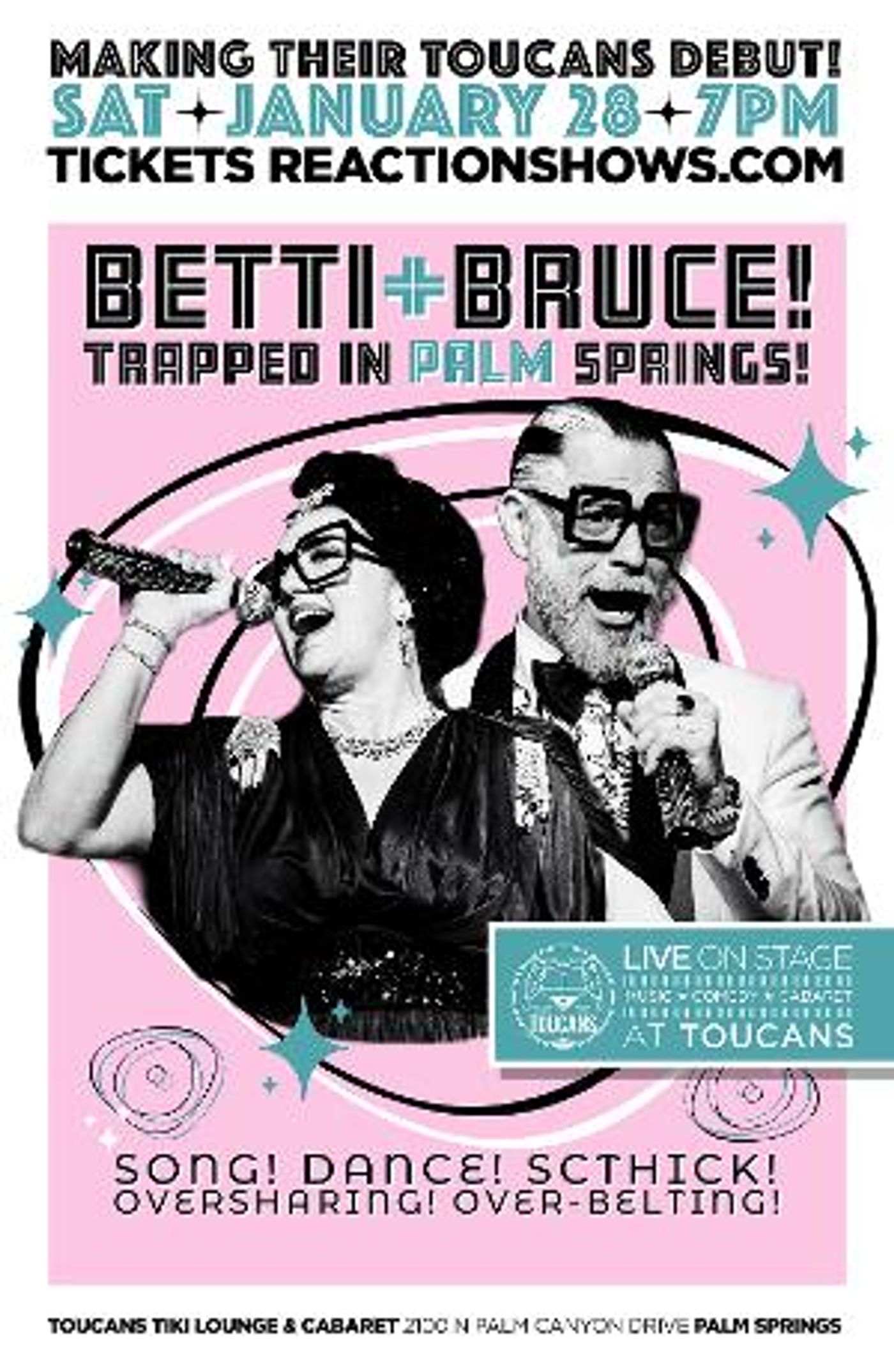 BETTI & BRUCE Return To Palm Springs For One Night Only At Toucans This January  Image