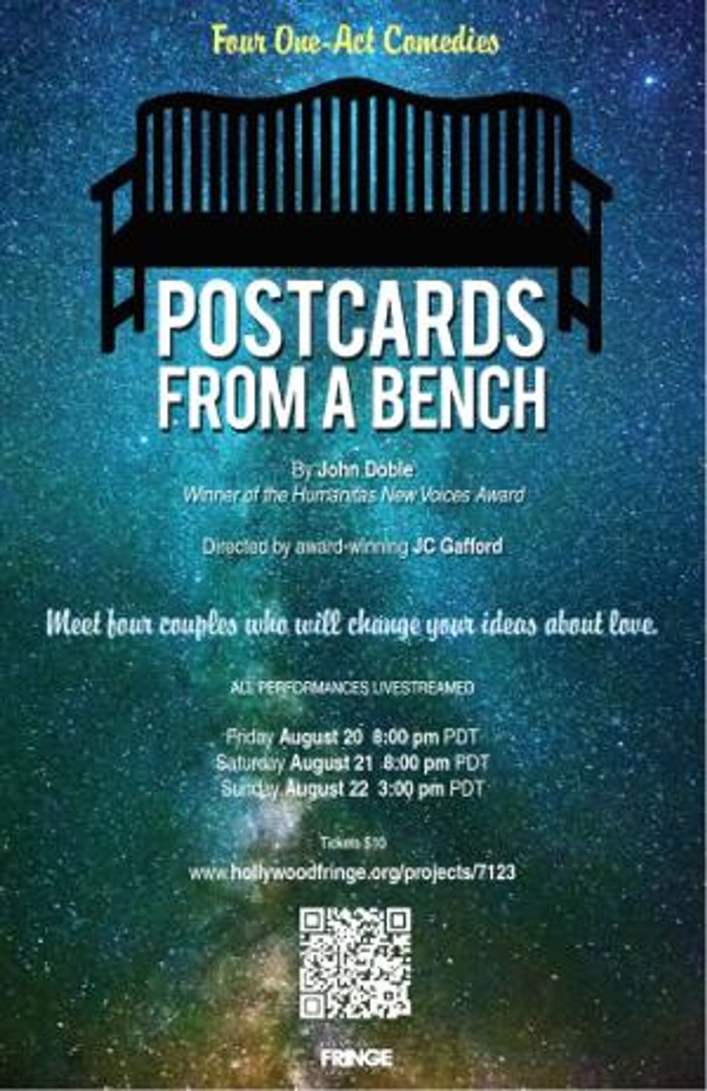 11 West Productions' POSTCARDS FROM A BENCH Will Be Livestreamed This Month  Image
