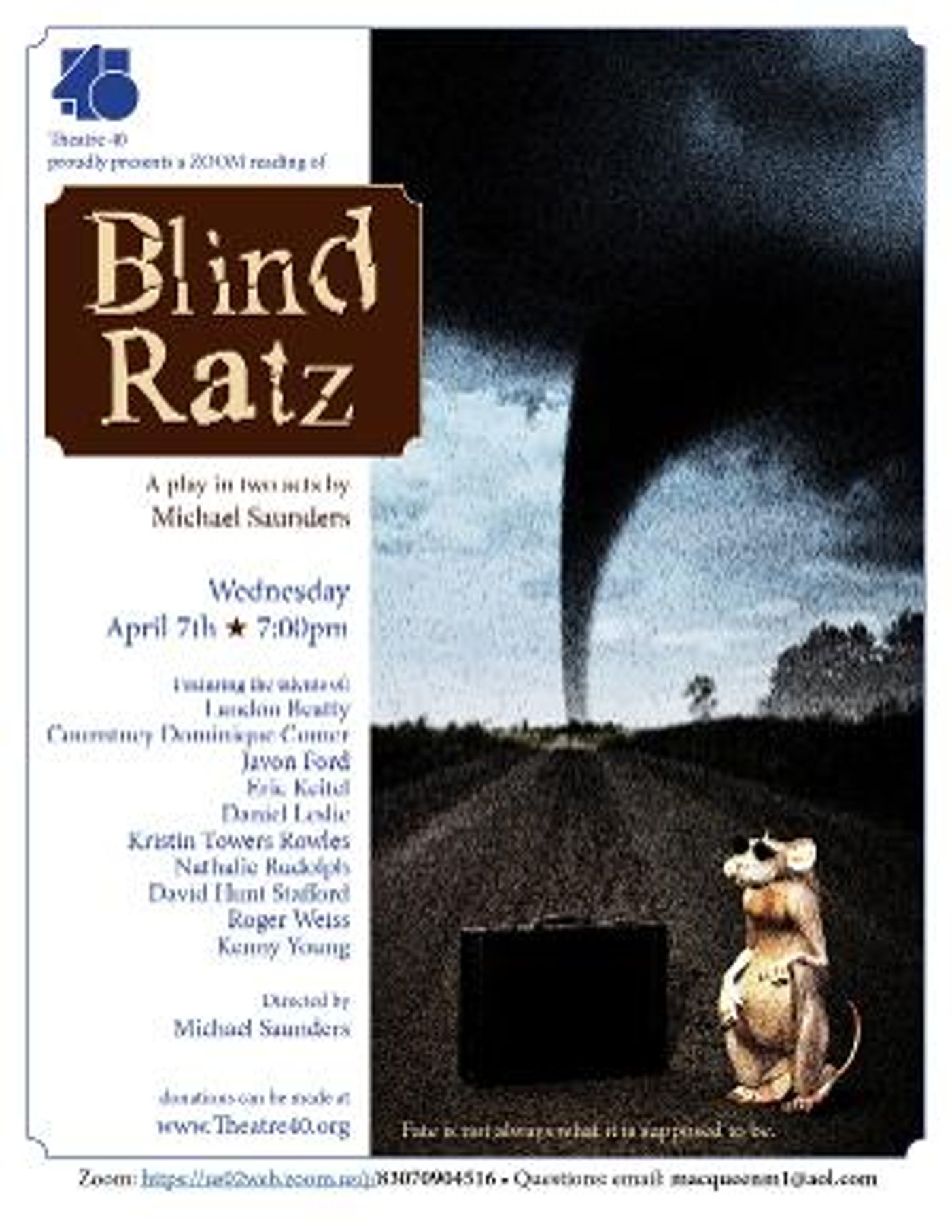 Theatre 40 Presents BLIND RATZ  Image