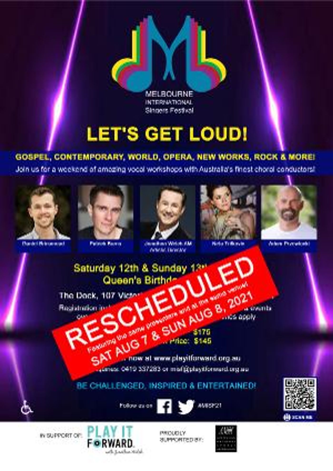 Melbourne International Singers Festival Rescheduled To August 2021  Image