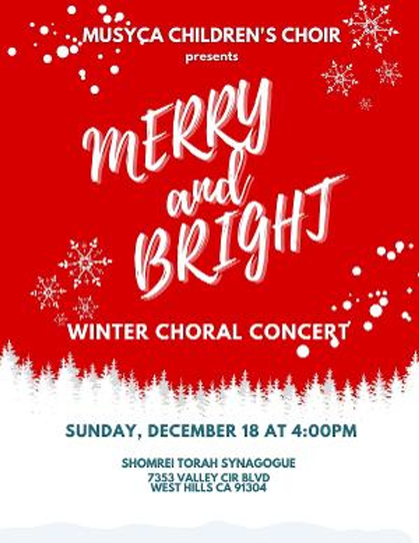 MUSYCA Children's Choir To Present Holiday Concert MERRY AND BRIGHT  Image