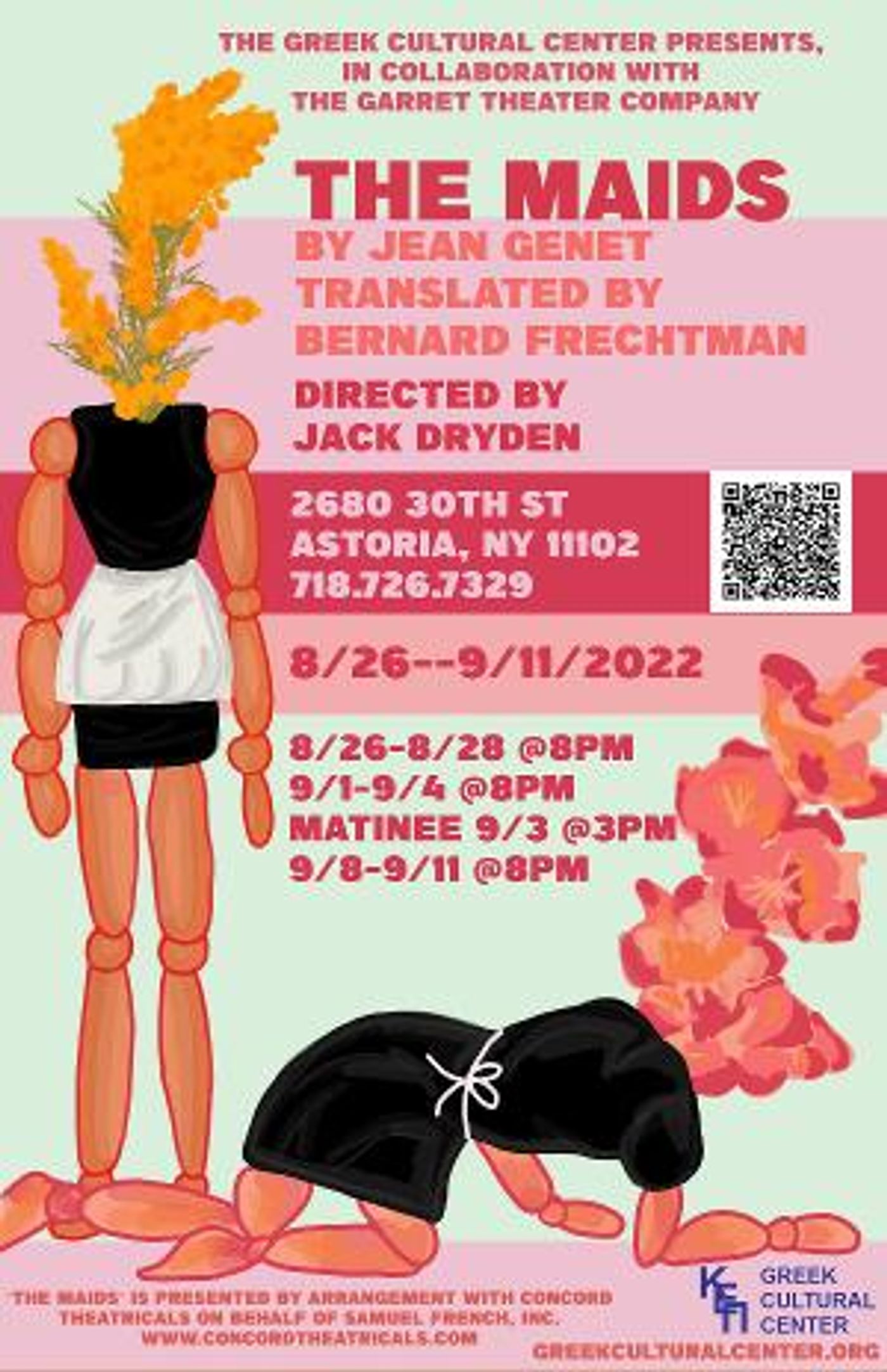 The Greek Cultural Center and The Garret Theatre Team Up With Production of THE MAIDS  Image