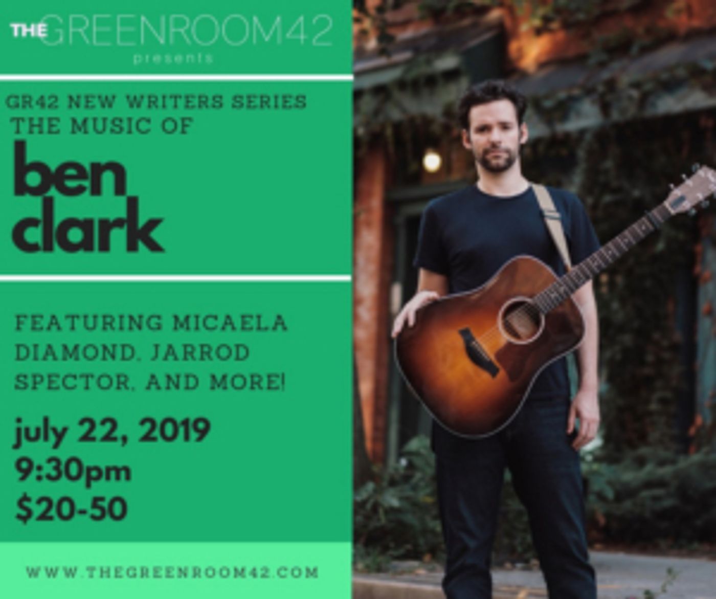 The Music of Ben Clark Comes to The Green Room 42  Image