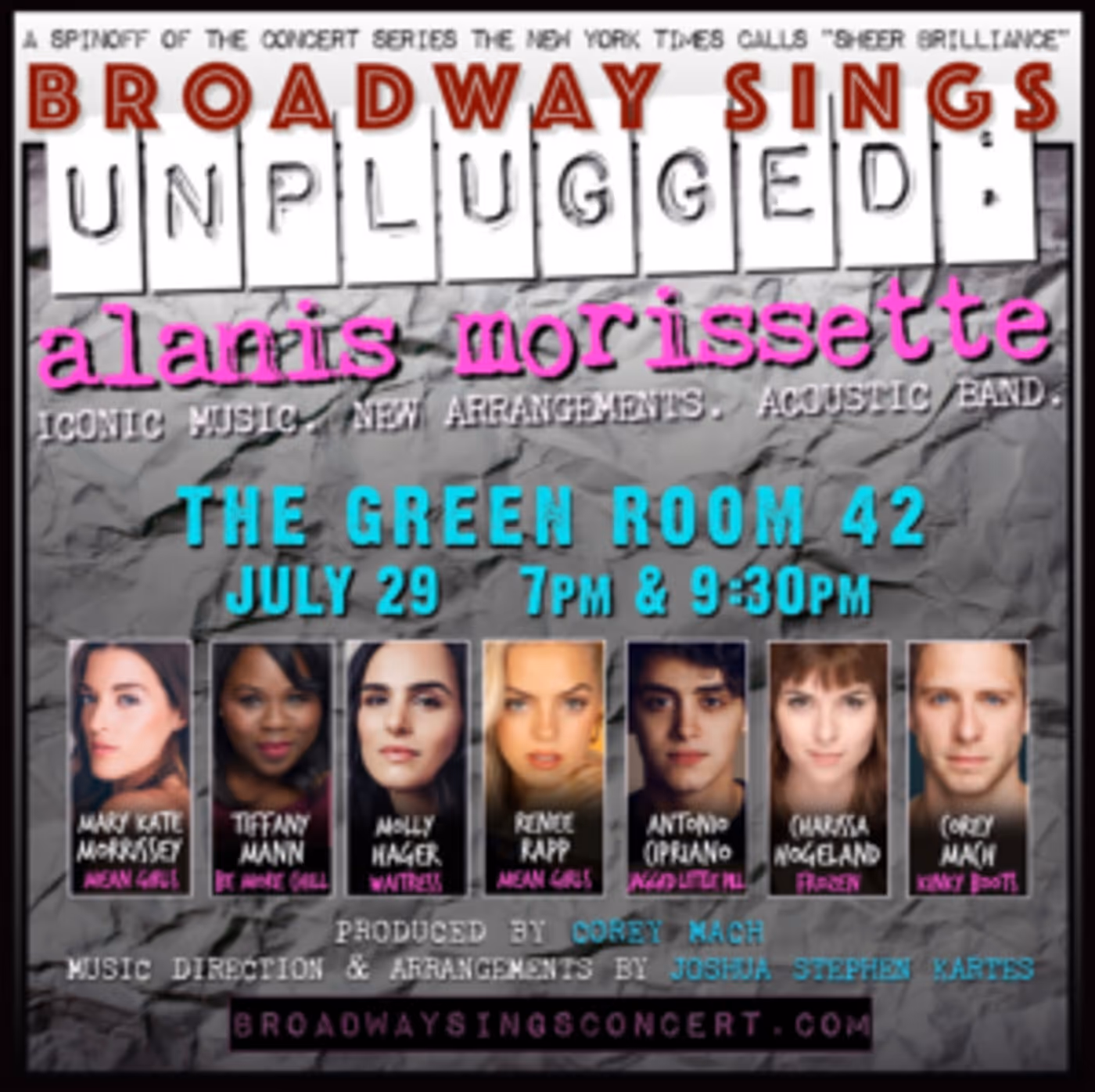 Antonio Cipriano, Mary Kate Morrissey, Renee Rapp And More Set For BROADWAY SINGS ALANIS: UNPLUGGED  Image