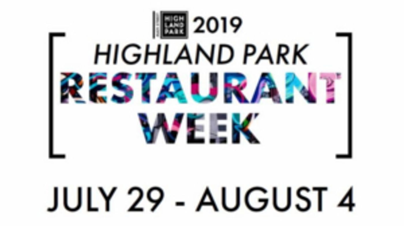 Highland Park's Restaurant Week Begins July 29  Image