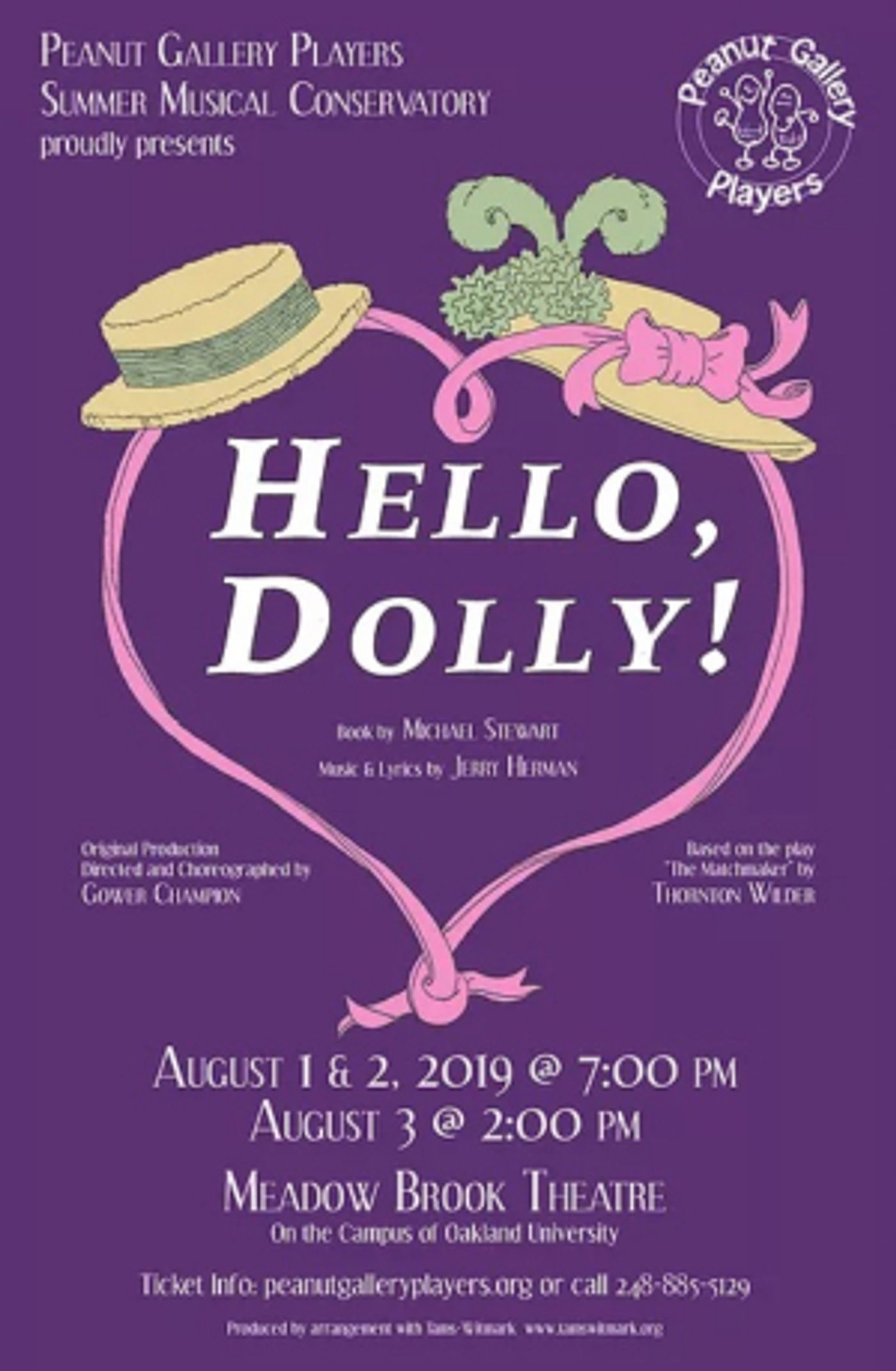 The Peanut Gallery Players Present HELLO, DOLLY! At Meadow Brook Theatre  Image