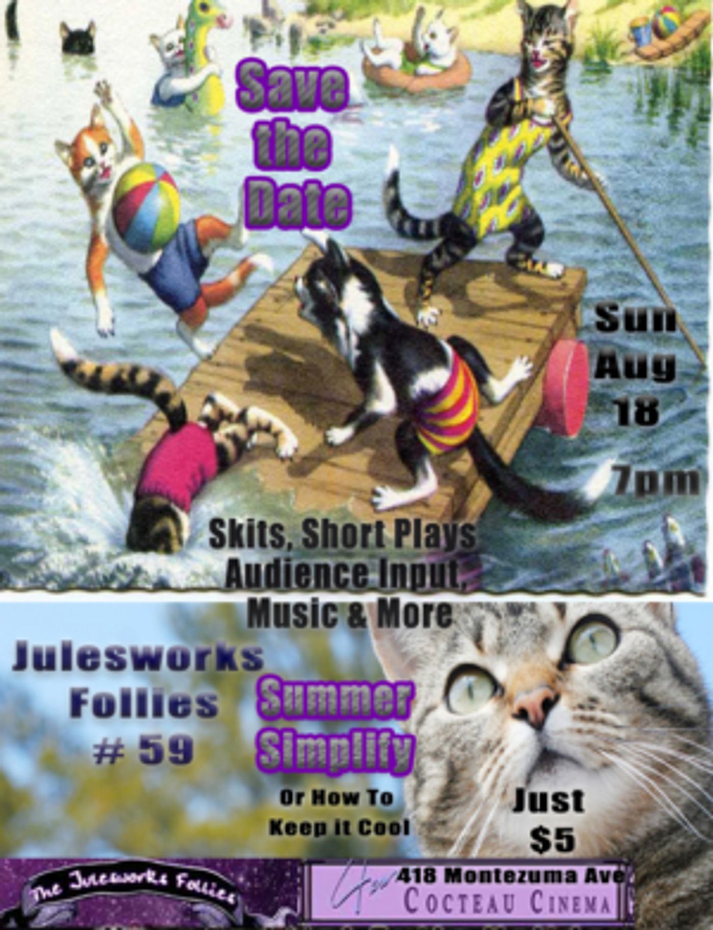 Julesworks Follies Returns For 59th Edition - Summer Simplify Episode: Or How To Keep It Cool  Image