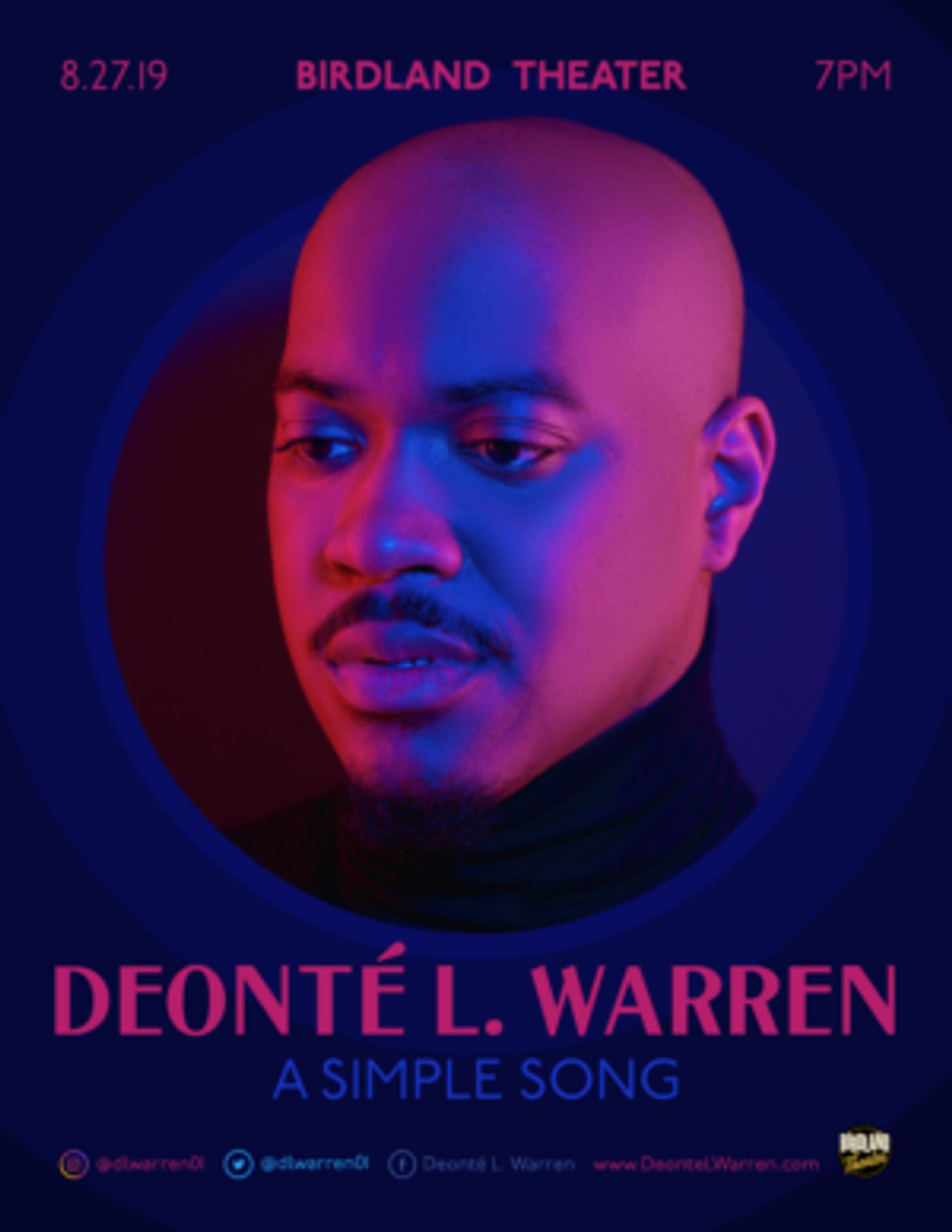 ALADDIN's Deonté L. Warren Comes to Birdland Theater  Image