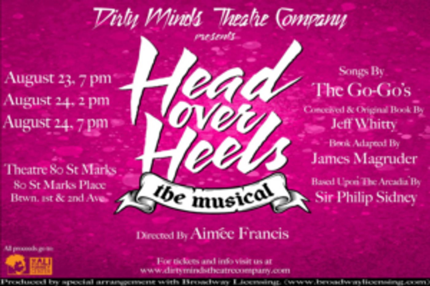 Dirty Minds Theatre Company Presents HEAD OVER HEELS  Image