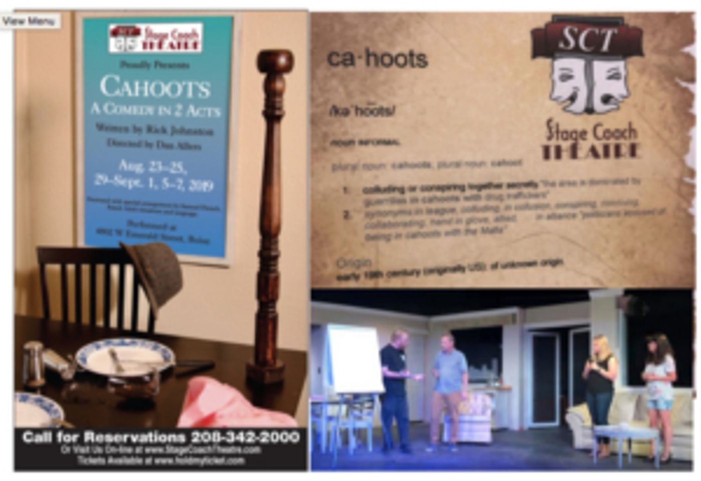 CAHOOTZ, A Comedy Announced At Stage Coach Theatre  Image