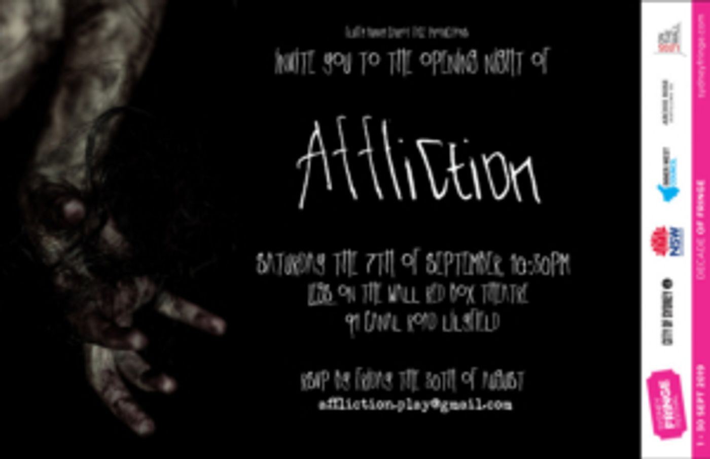 AFFLICTION Comes to Sydney Fringe  Image