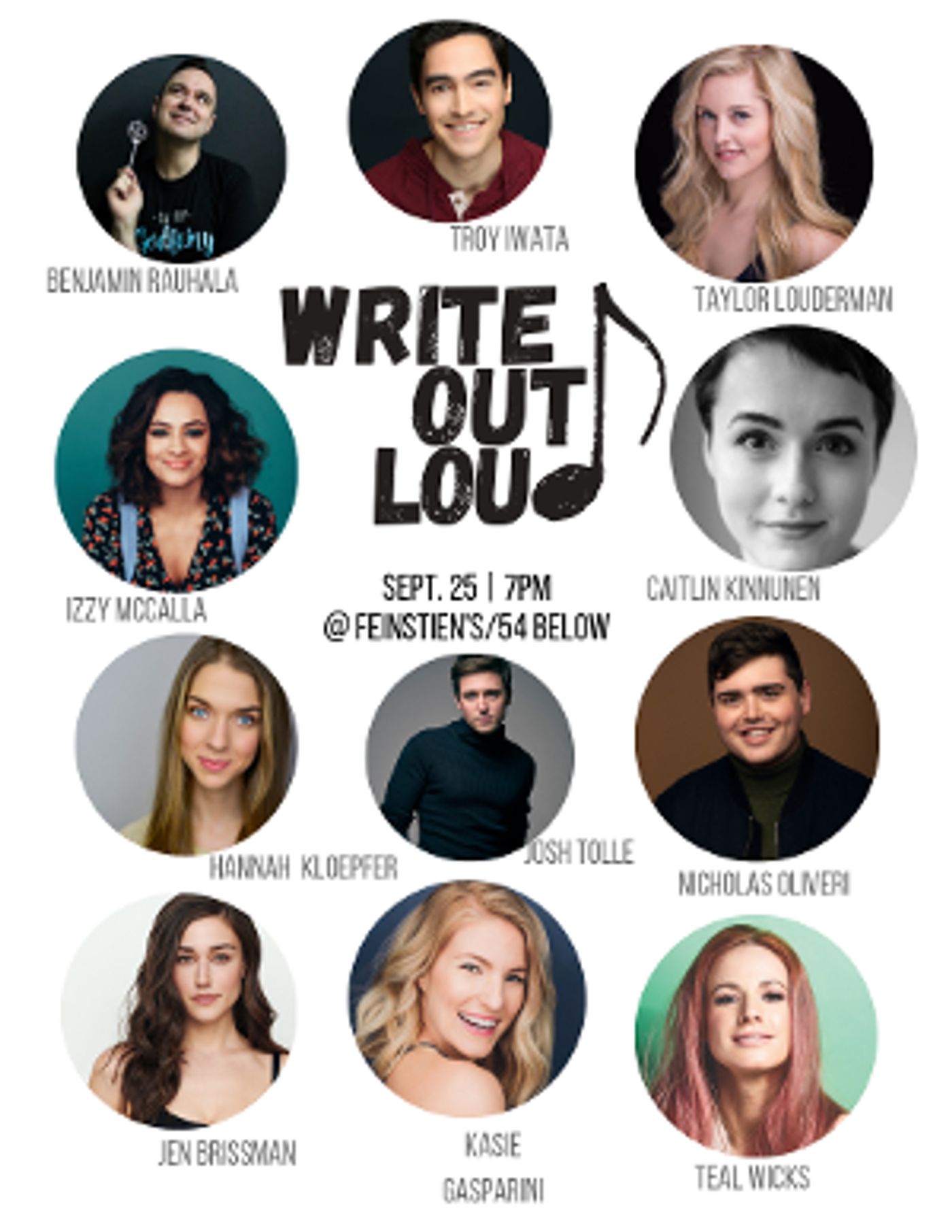 Taylor Louderman Presents WRITE OUT LOUD With Caitlin Kinnunen, Teal Wicks And More  Image