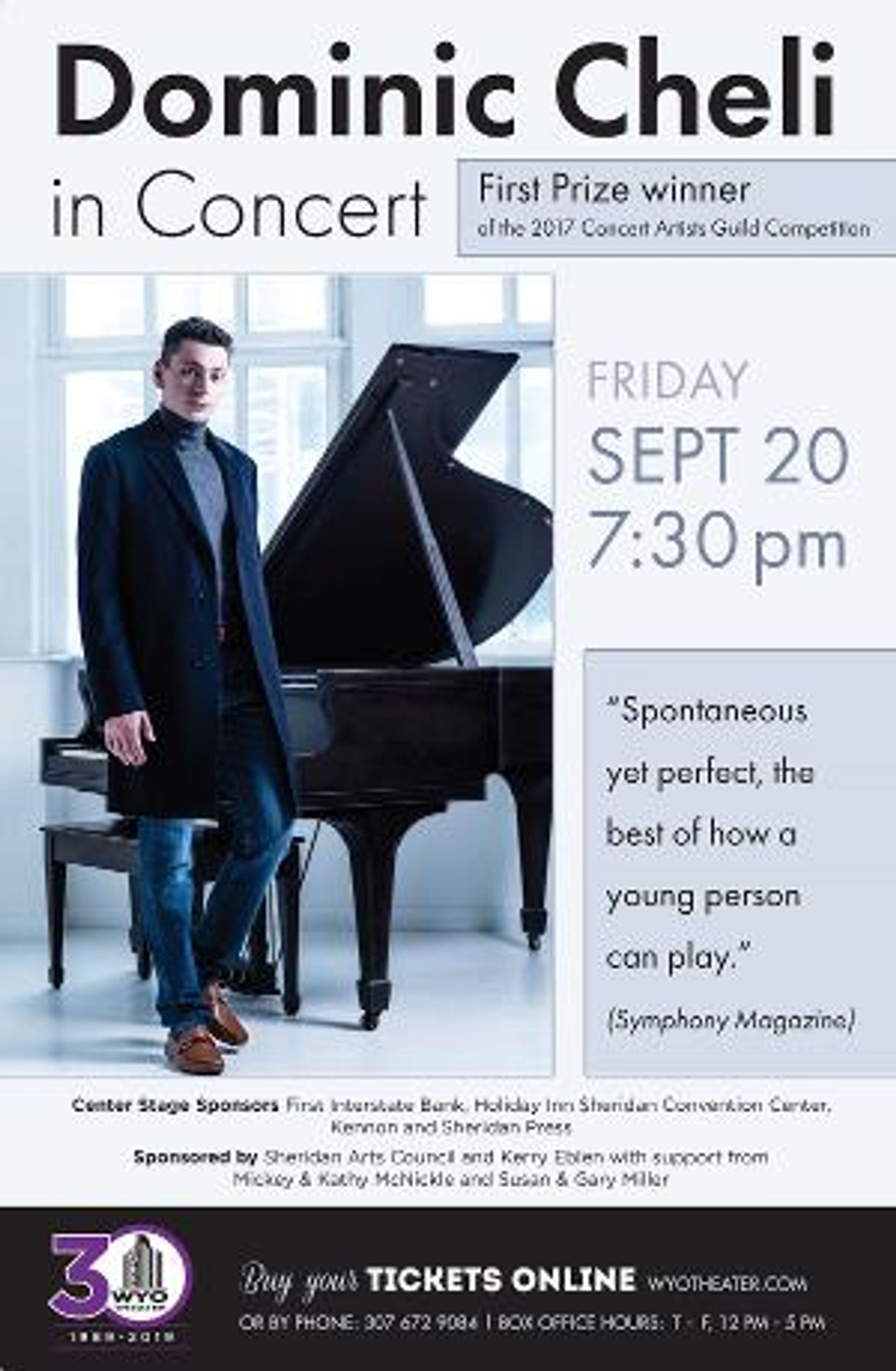 Dominic Cheli Opens WYO's 30th Season  Image