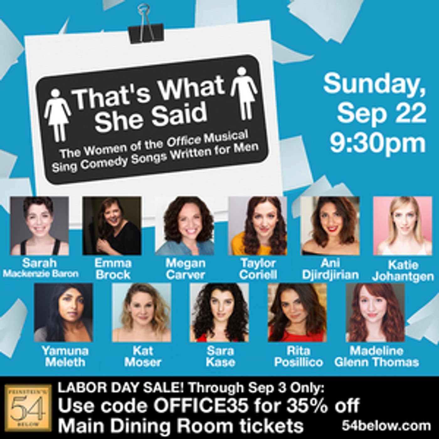 THAT'S WHAT SHE SAID! THE WOMEN OF THE OFFICE MUSICAL Heads to Feinstein's/54 Below  Image