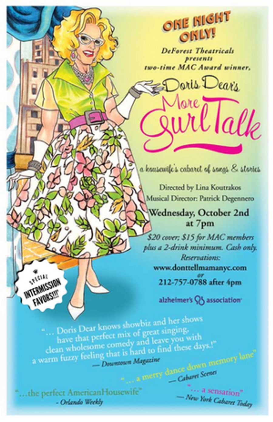 Ray DeForest Returns To Don't Tell Mama With MORE GURL TALK Image