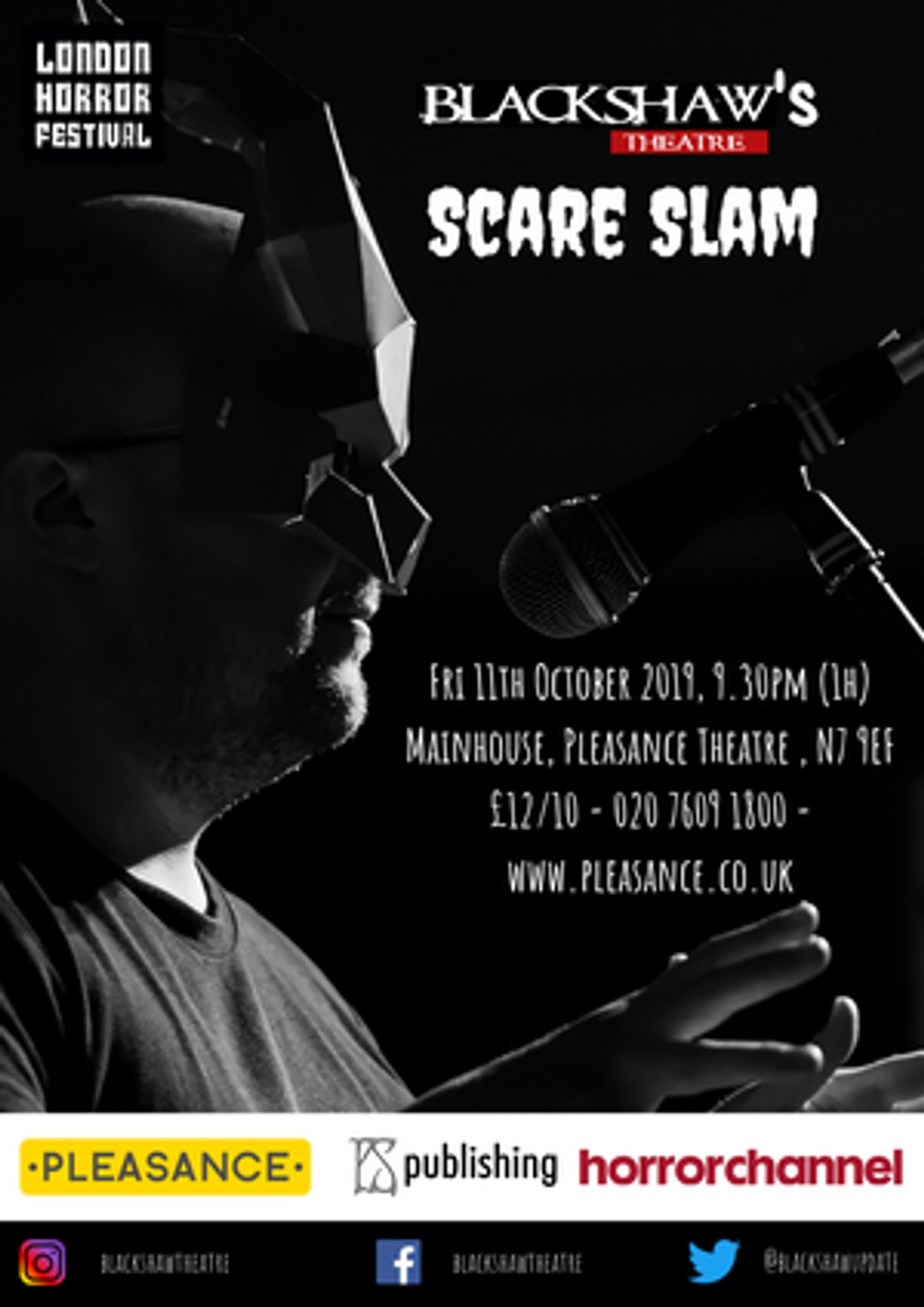 SCARE SLAM Comes to The Horror Festival at The Pleasance  Image