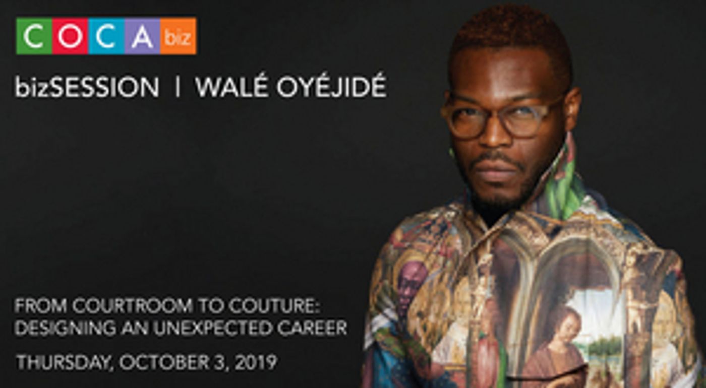 COCA & The Saint Louis Fashion Fund Announce Fall Speaker: Walé Oyéjidé  Image