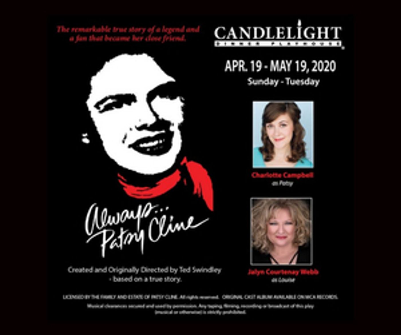 ALWAYS, PATSY CLINE Plays The Candlelight  Image