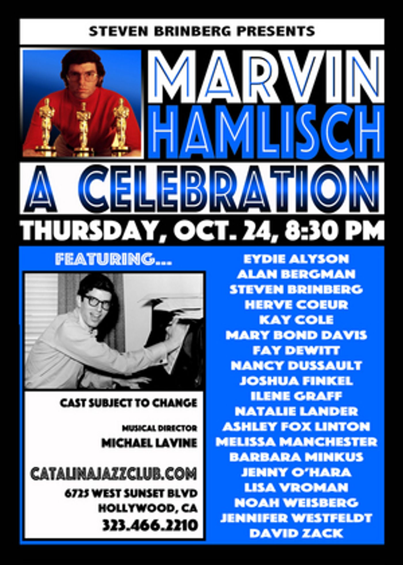 MARVIN HAMLISCH: A CELEBRATION Comes to Catalina Jazz Club  Image