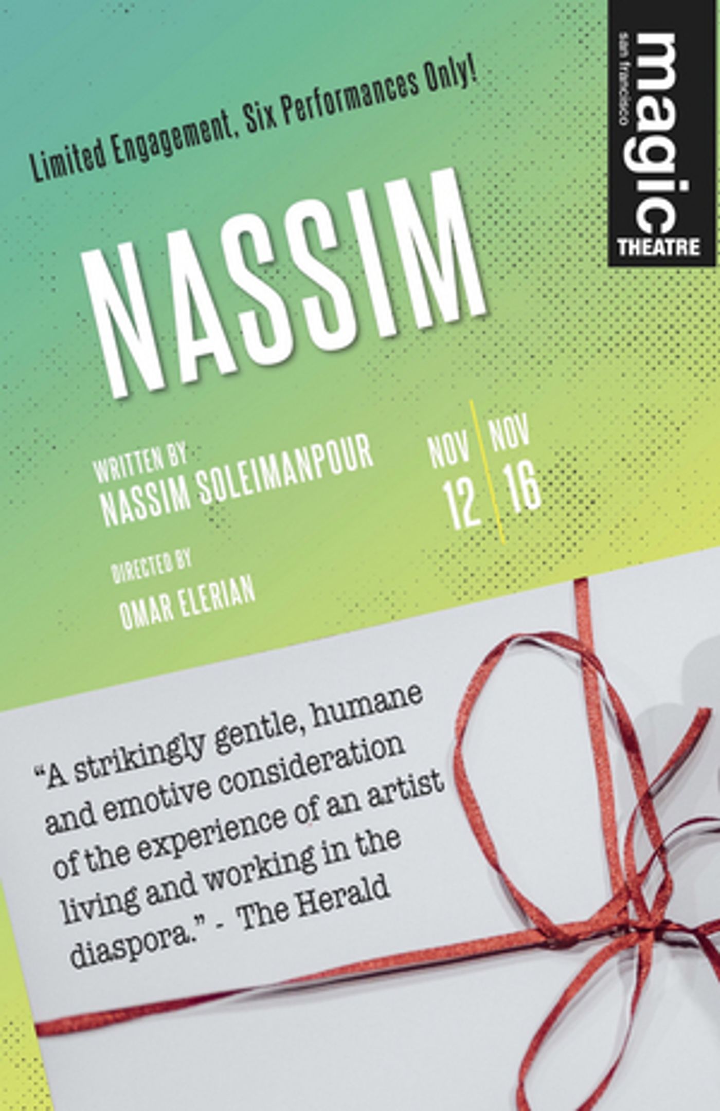 Magic Theatre Announces Performers For Nassim Soleimanpour's NASSIM  Image