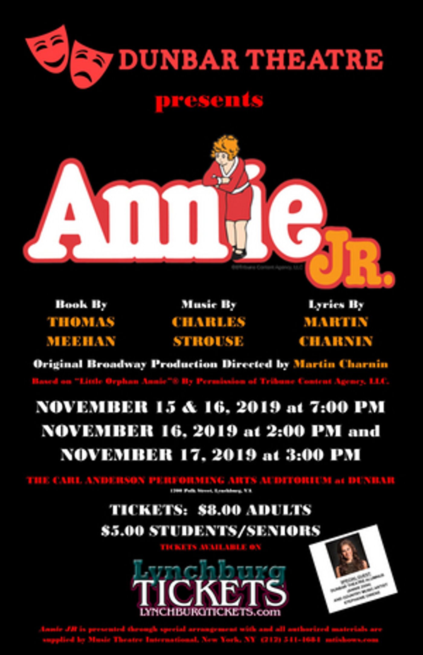 Stephanie Owens To Make Special Alumna Appearance At Dunbar Theatre ANNIE  Image