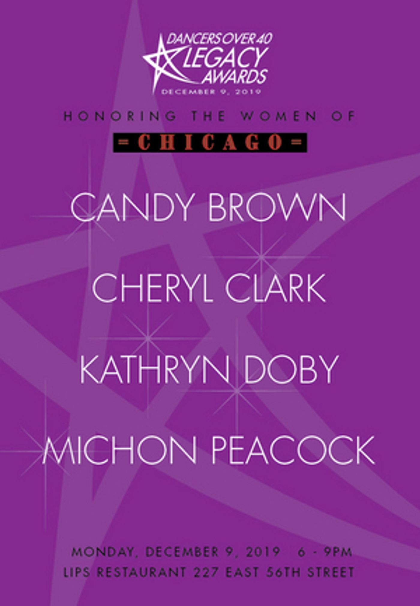 Dancers Over 40 Announces 11th Annual Legacy Awards and Holiday Dinner  Image