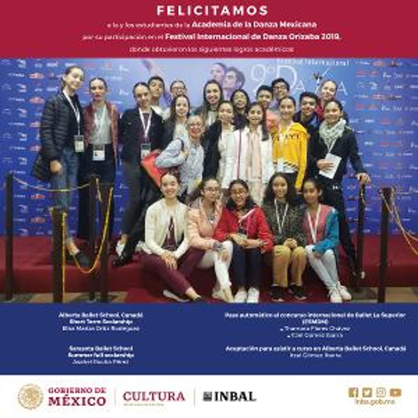 Reconocen En El Festival Internacional De Danza 2019 El Nivel Académico De Estudiantes Del INBAL  Image