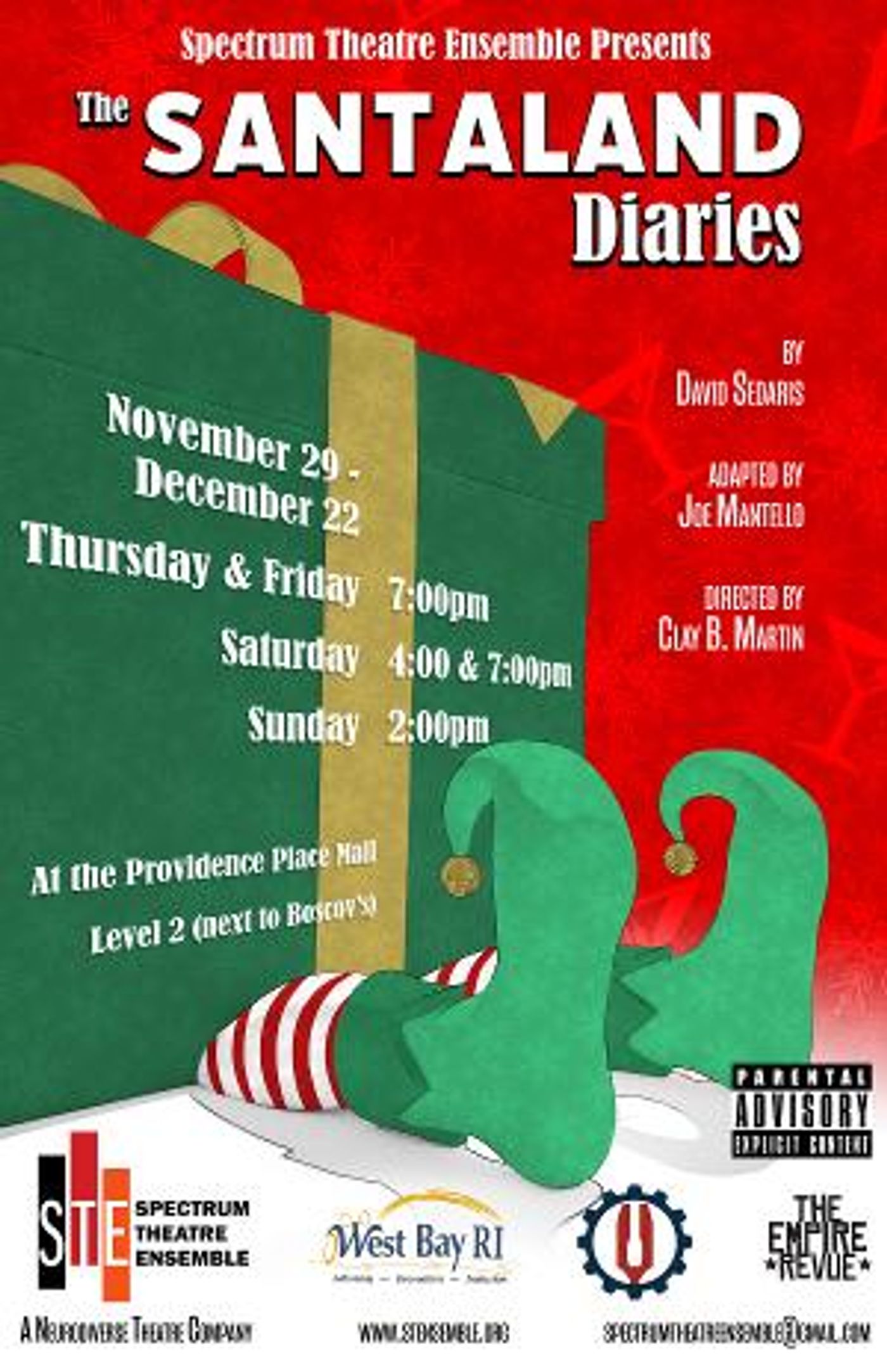 STE Presents THE SANTALAND DIARIES  Image