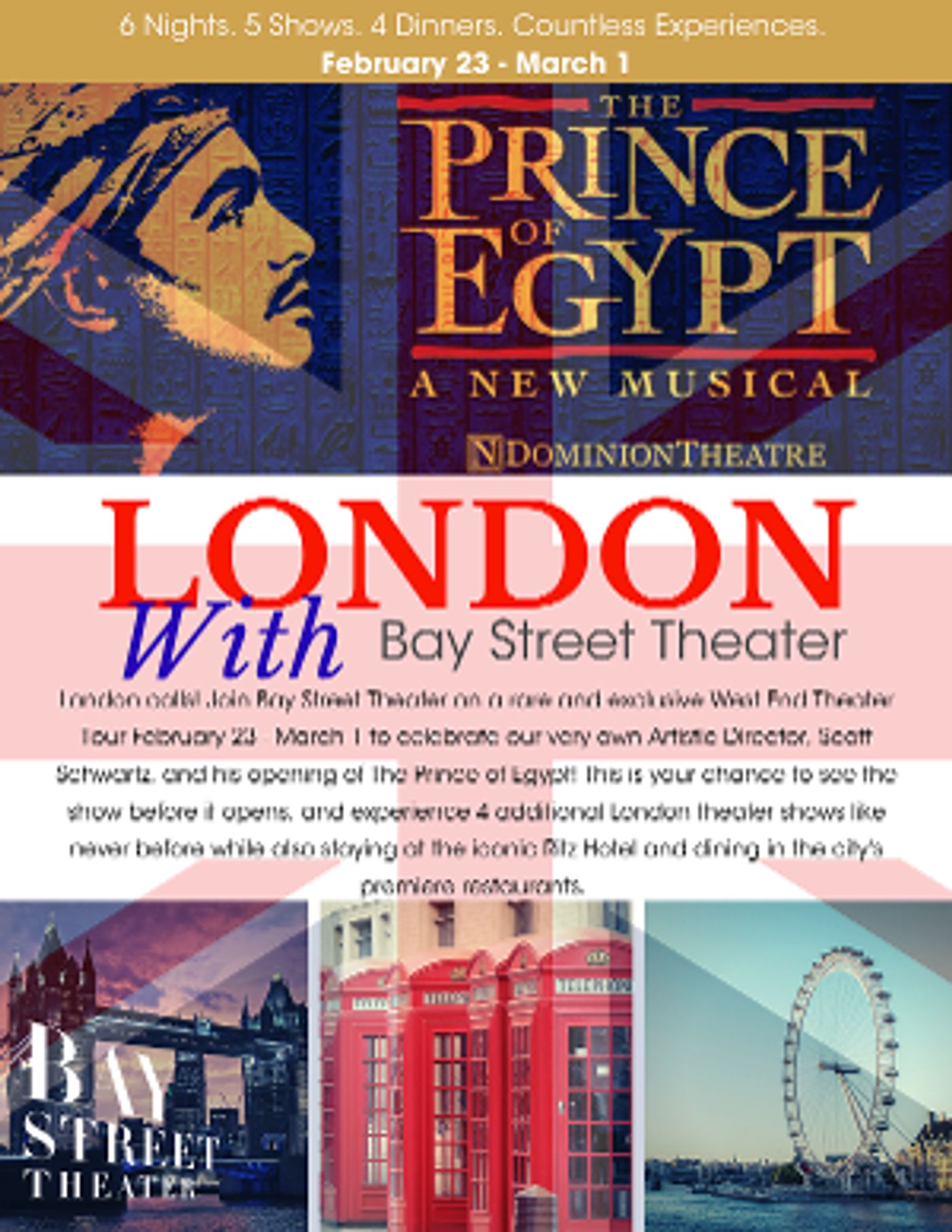 Bay Street Theater Announces London Theatre Tour In February 2020  Image