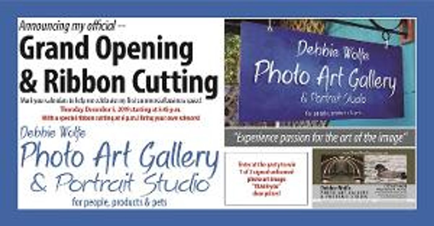 Gulfport Welcomes Debbie Wolfe Photo Art Gallery & Portrait Studio  Image