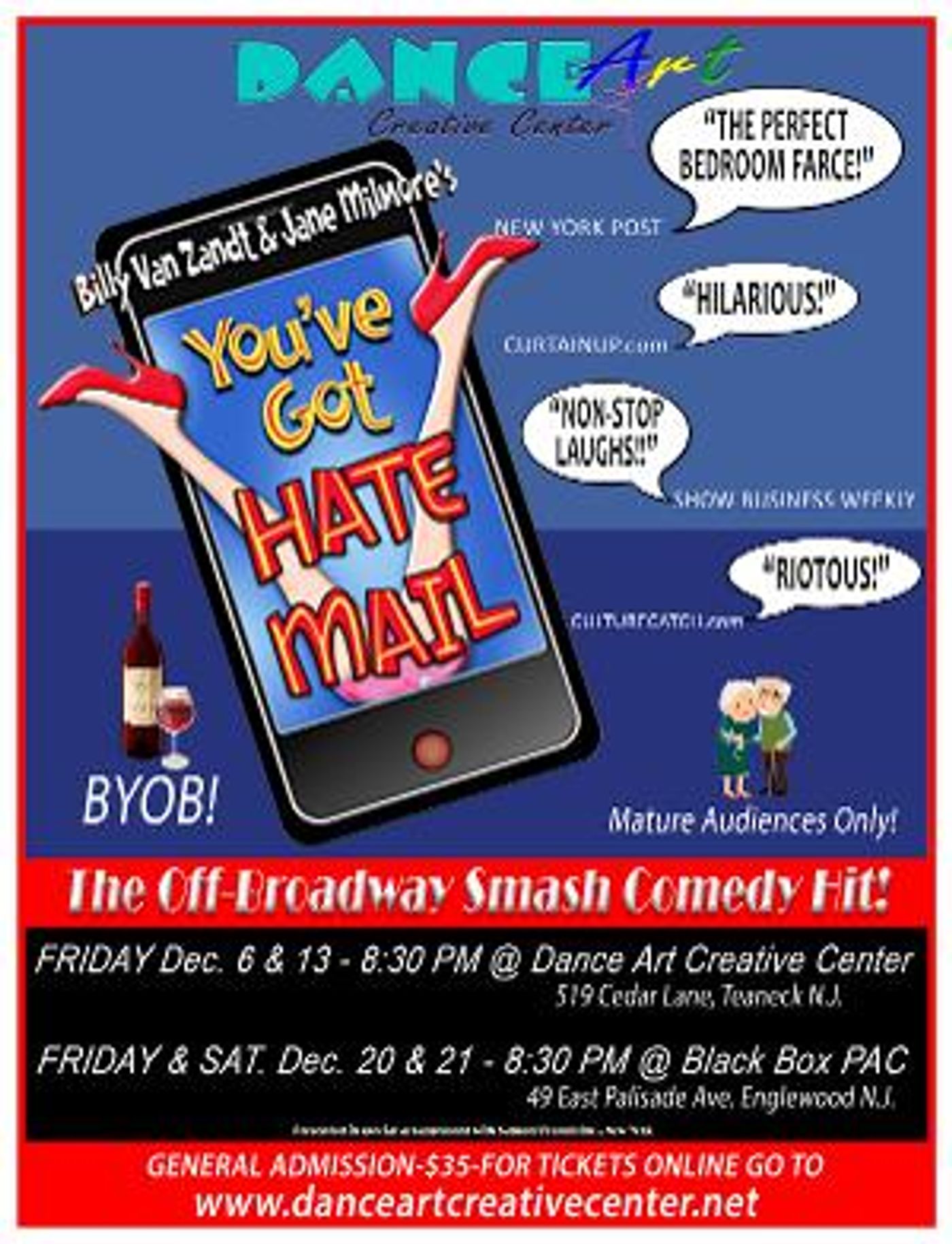 Dance Art Creative Center Presents YOU'VE GOT HATE MAIL  Image