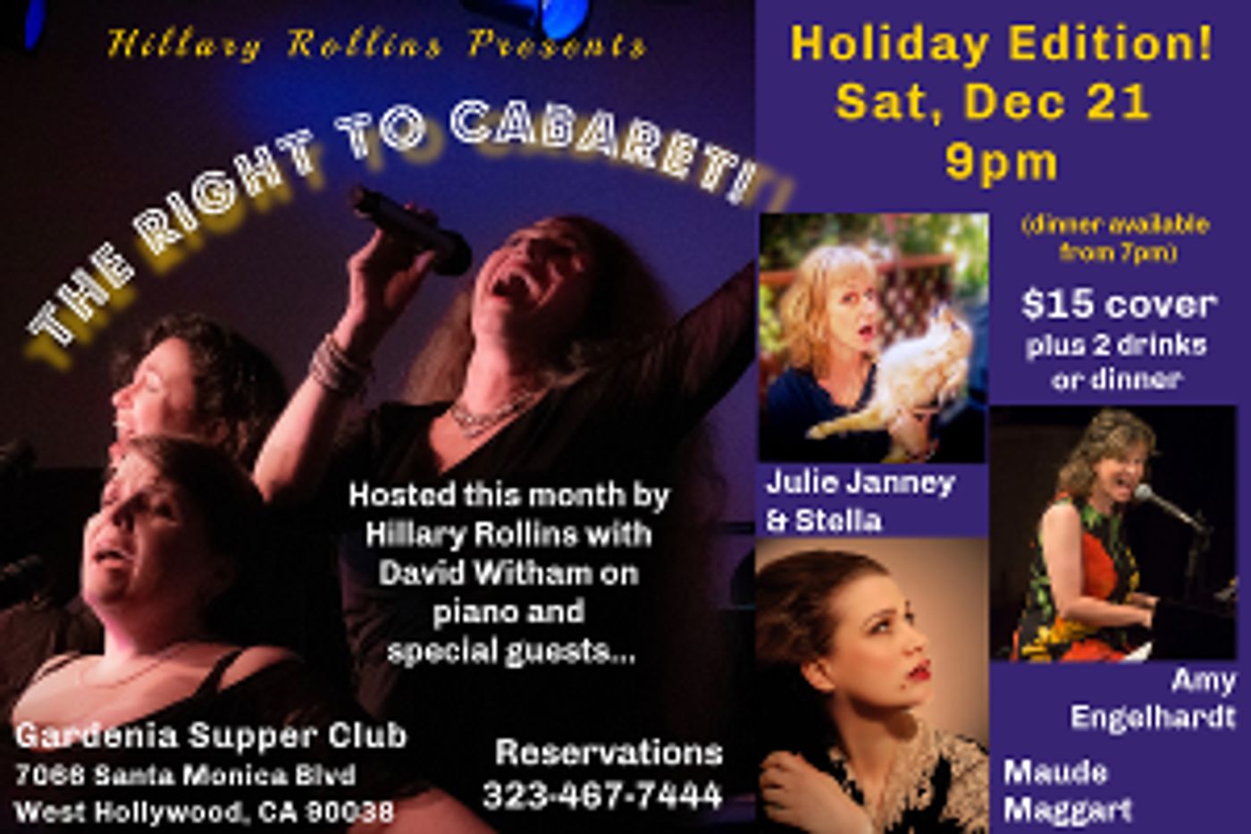 Hillary Rollins Presents MaryJo Mundy In THE RIGHT TO CABARET At The Gardenia Supper Club  Image