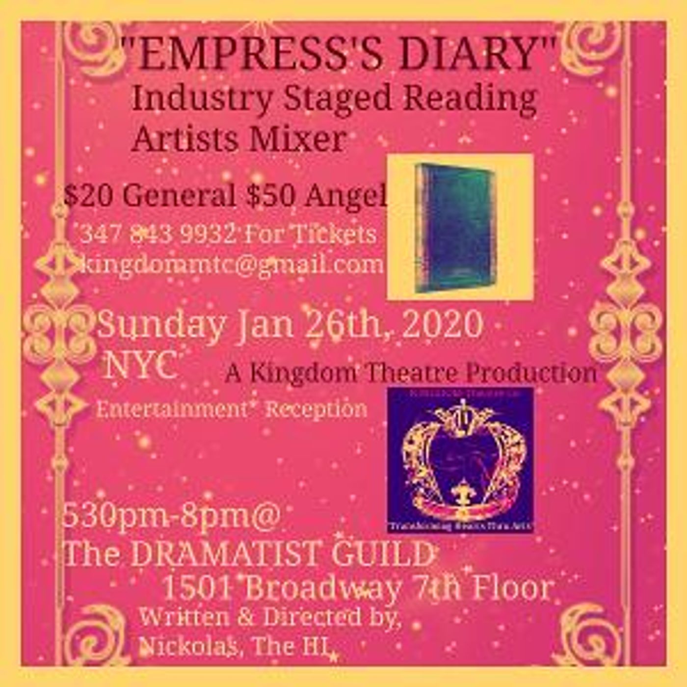 Kingdom Theatre Announces Upcoming Artists Mixer and Industry Staged Reading  Image