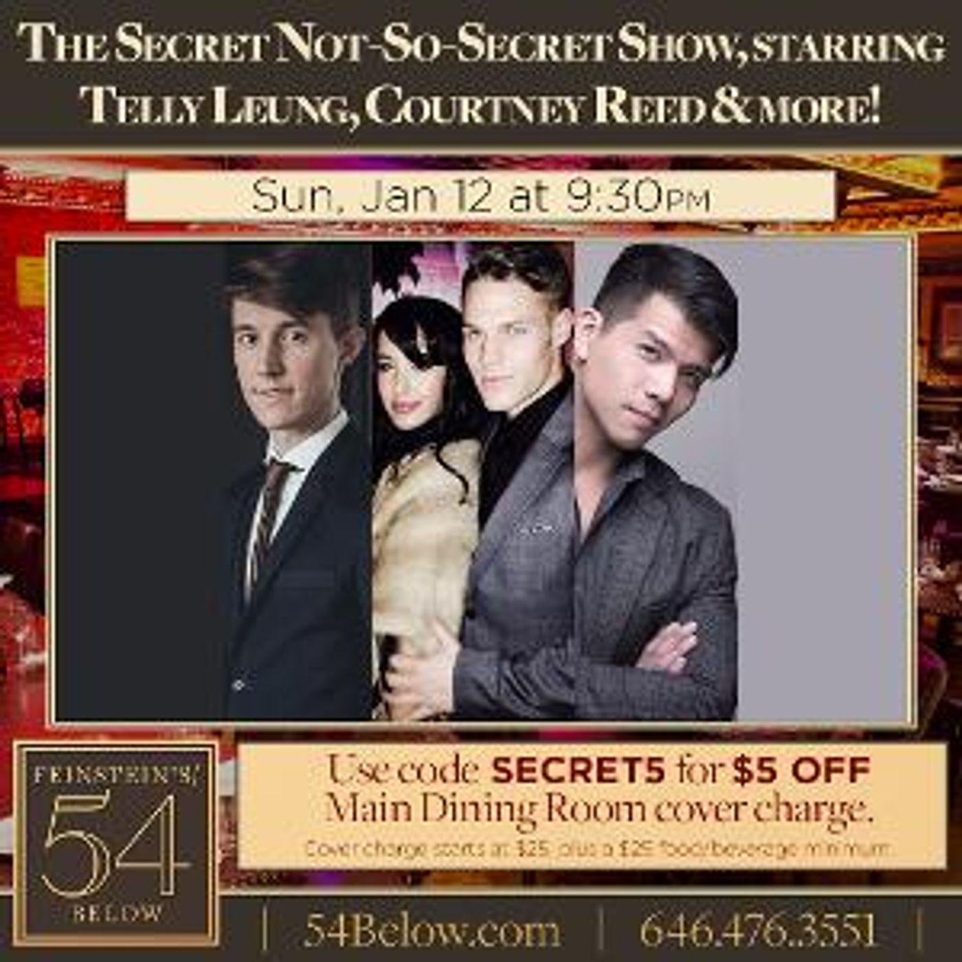 The Secret Not-So-Secret Show Comes to Feinstein's/54 Below Starring Courtney Reed  Image