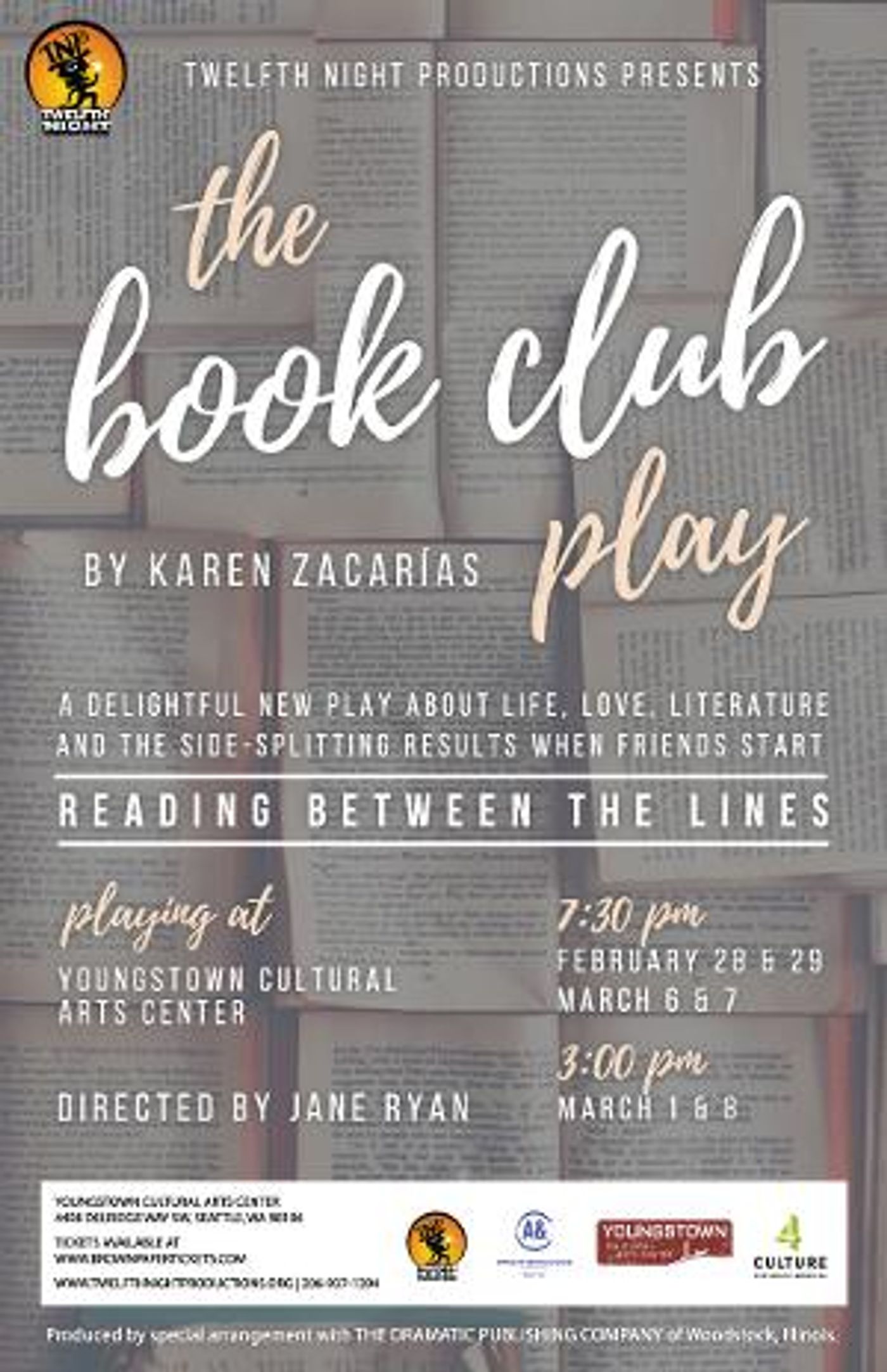 Twelfth Night Productions Presents THE BOOK CLUB PLAY  Image