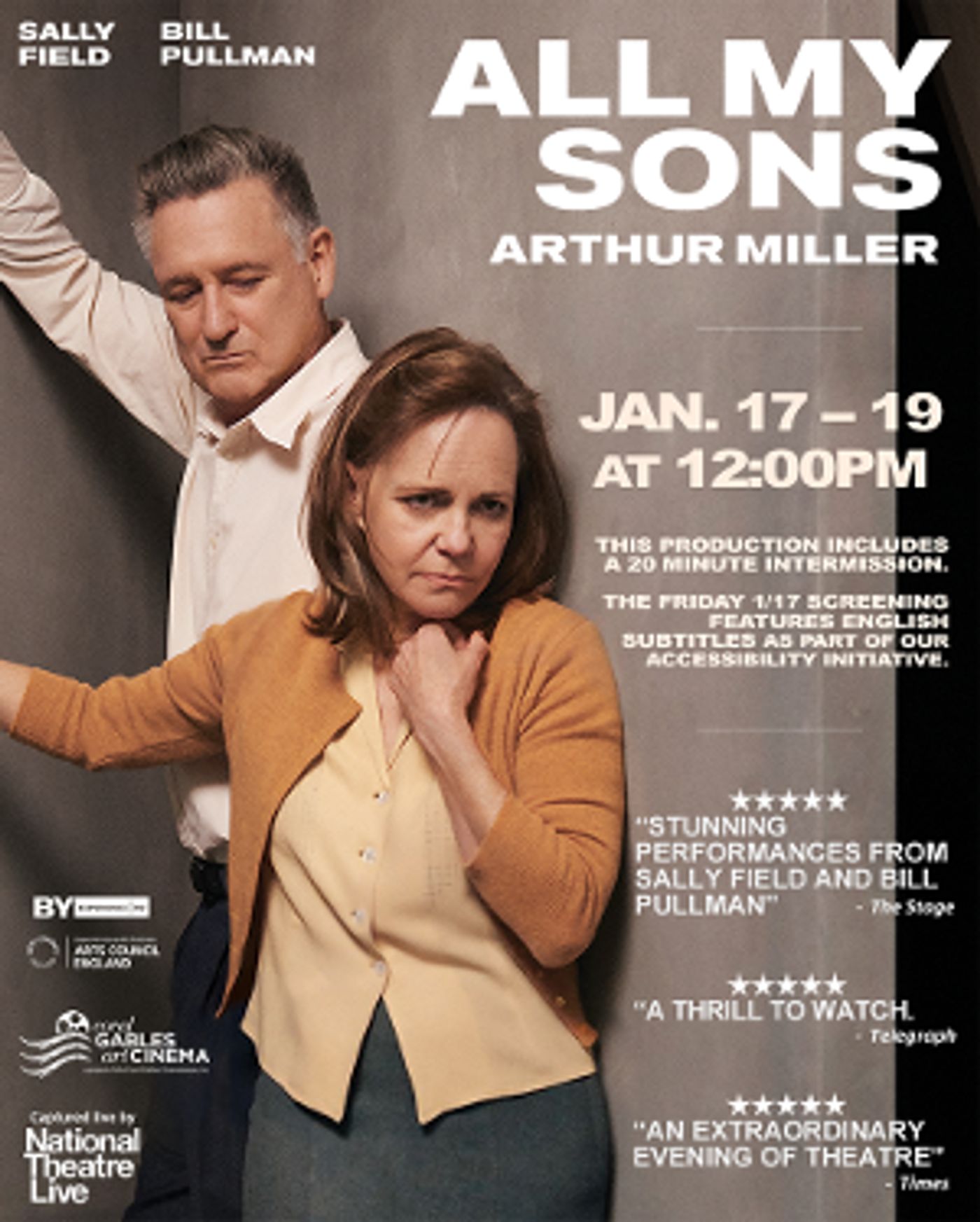 Sally Field and Bill Pullman Stars in ALL MY SONS in At Gables Cinema  Image