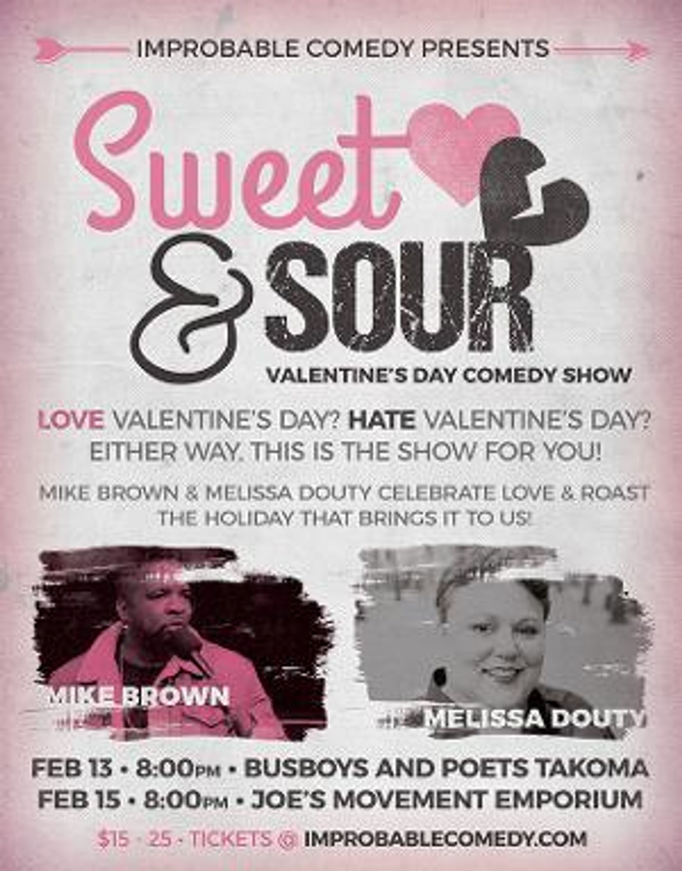 Sweet & Sour Valentine's Day Comedy Shows Come to Busboys & Poets Takoma and Joe's Movement Emporium  Image