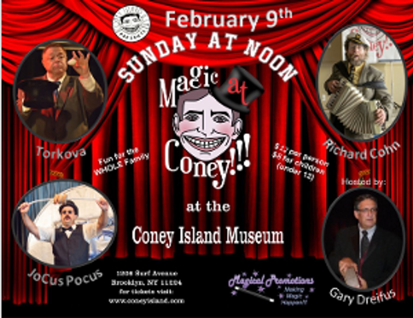MAGIC AT CONEY!!! Announces Performers for The Sunday Matinee, February 9  Image
