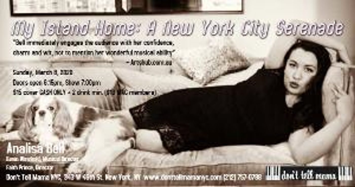 Analisa Bell Returns To Don't Tell Mama This Sunday  Image